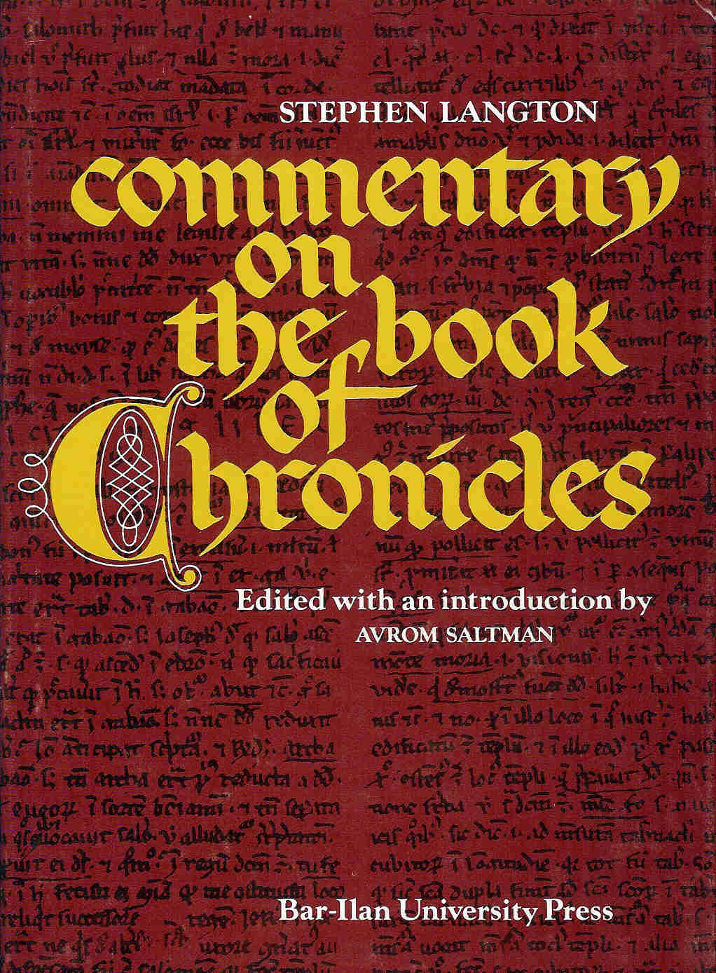 Stephen Langton: Commentary on the Book of Chronicles